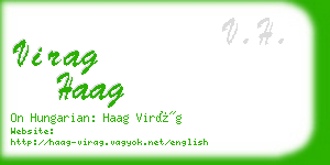 virag haag business card